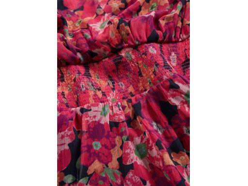 B.P.C sukienka midi w kwiaty z falbankami 38.