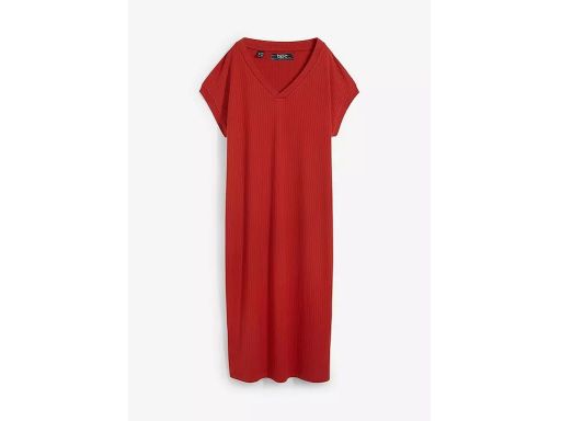 B.P.C sukienka prosta prążkowana miedziana ^44/46