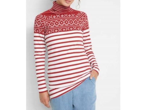 B.P.C bluzka z nadrukiem długi rękaw ^52/54