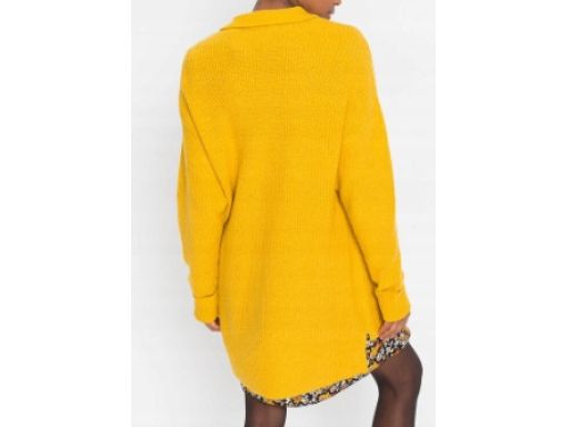 B.P.C długi sweter miodowy/musztardowy r.44/46