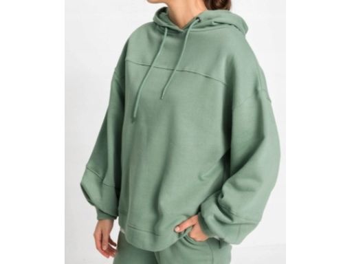 B.P.C ŻÓŁTA bluza z kapturem oversized 44/46