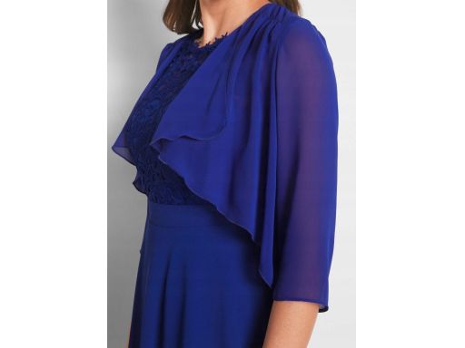 B.P.C. cienkie bolerko szyfonowe szafirowe r.38