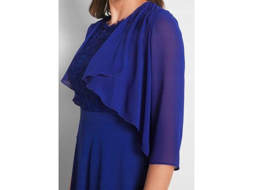 B.P.C. cienkie bolerko szyfonowe szafirowe r.38