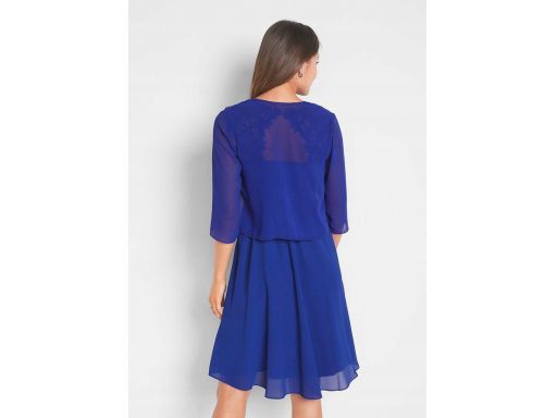 B.P.C. cienkie bolerko szyfonowe szafirowe r.38