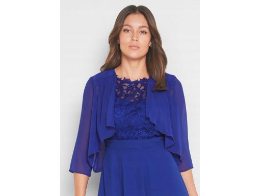 B.P.C. cienkie bolerko szyfonowe szafirowe r.38