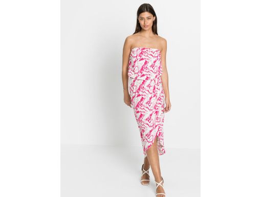 B.P.C asymetryczna sukienka bandeau pinklady^36/38