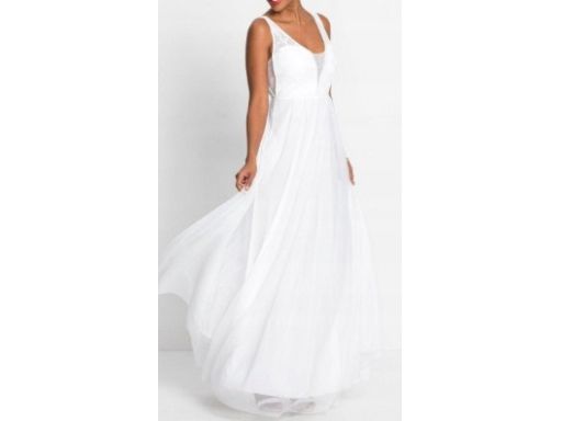 B.P.C suknia ślubna z aplikacją z perełek 40