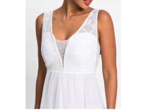 B.P.C suknia ślubna z aplikacją z perełek 40