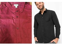 B.P.C męska koszula BORDOWA klasyczna 47/48