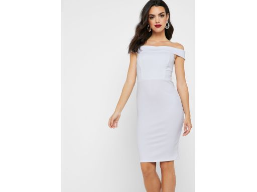 MISSGUIDED sukienka biała midi r.42
