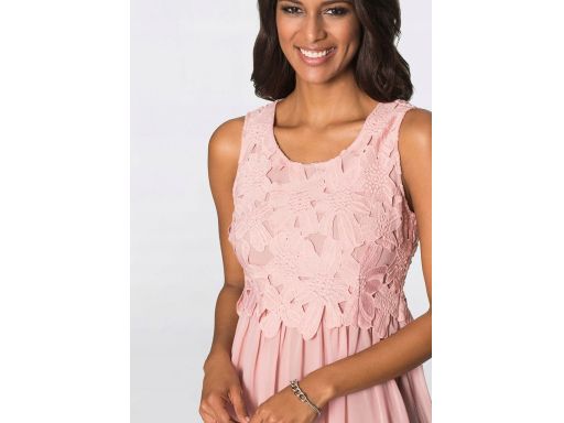 B.P.C różowa sukienka z koronką 40.