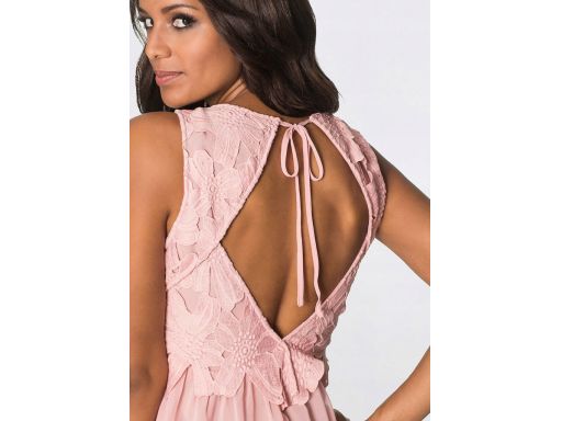 B.P.C różowa sukienka z koronką 40.