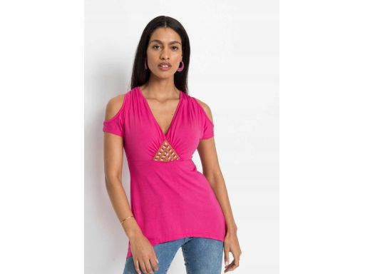 B.P.C bluzka różowa odkryte ramiona 36/38.