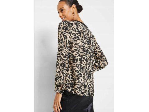 B.P.C bluzka szyfonowa we wzory z koralikami 40.