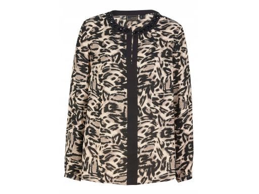 B.P.C bluzka szyfonowa we wzory z koralikami 40.