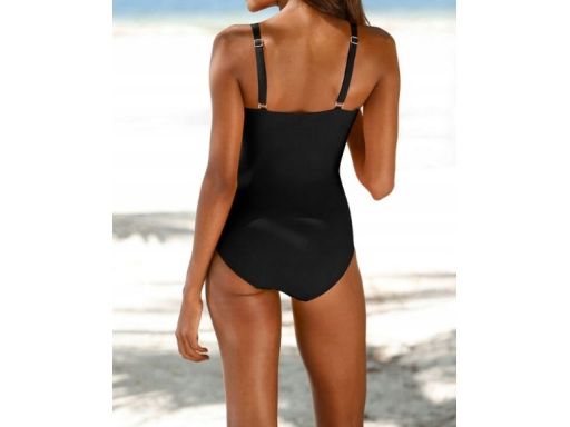 B.P.C kostium jednoczęściowy marszczony czarny 42.