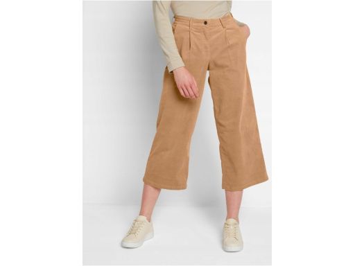 B.P.C beżowe kuloty sztruksowe damskie r.48