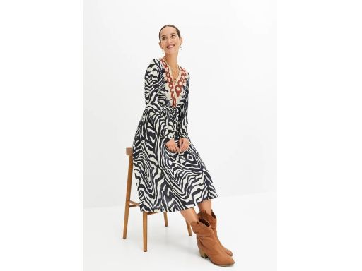 B.P.C sukienka midi we wzór zebry 40/42.