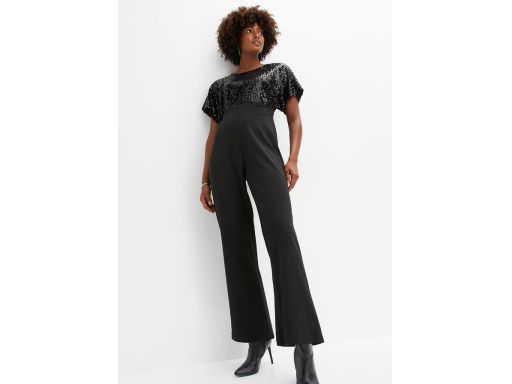 B.P.C elegancki kombinezon z cekinami czarny r.36/38