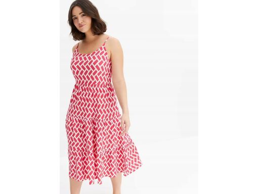 B.P.C sukienka midi z lekkiej krepy kolorowa ^40/42