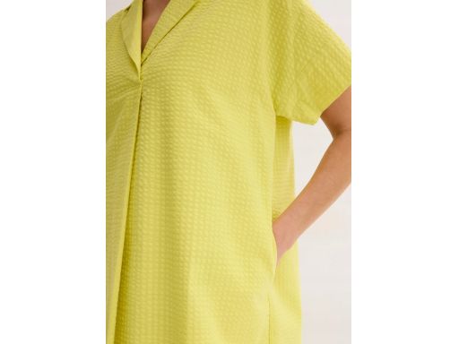 B.P.C sukienka limonkowa koszulowa luźna 42.