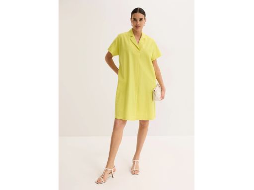 B.P.C sukienka limonkowa koszulowa luźna 42.