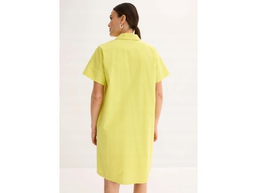 B.P.C sukienka limonkowa koszulowa luźna 42.
