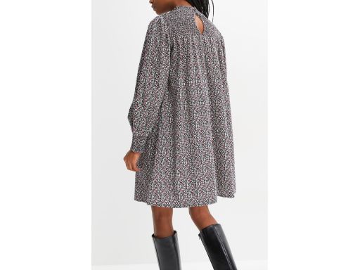 B.P.C sukienka czarna w drobne kwiatuszki luźna ^48