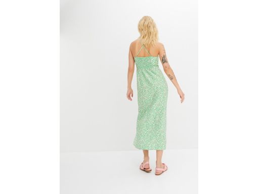 B.P.C sukienka midi z rozcięciem we wzorki r.42