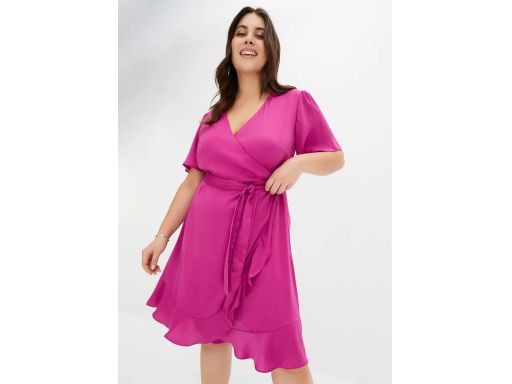 B.P.C sukienka satynowa z założeniem kopertowym 46.