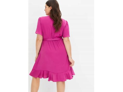 B.P.C sukienka satynowa z założeniem kopertowym 46.