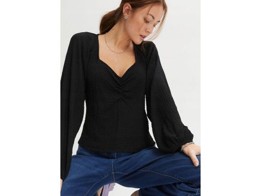 B.P.C bluzka kreszowana czarna 40/42.