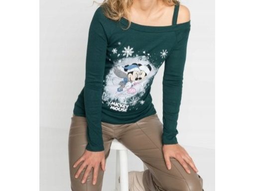 B.P.C Disney bluzka asymetryczna z nadrukiem zimowym 48/50.