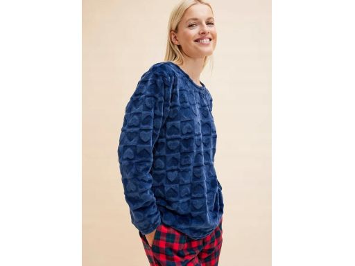 B.P.C. bluzka bluzka od piżamy z polaru granatowa ^36/38