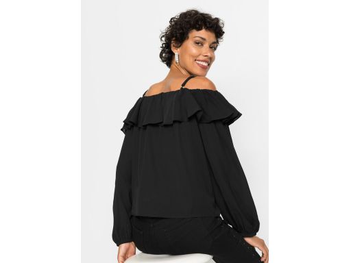B.P.C czarna bluzka szyfonowa carmen r.38