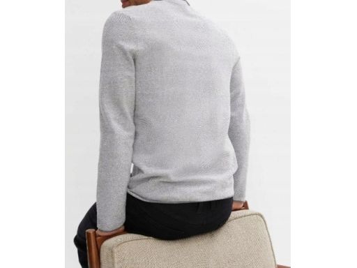 B.P.C sweter dzianinowy męski szary r.XL