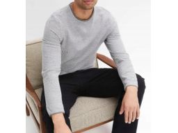 B.P.C sweter dzianinowy męski szary r.XL