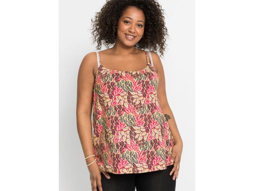 B.P.C bluzka letnia na ramiączka top wzór liście ^36/38