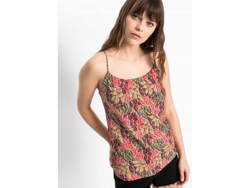 B.P.C bluzka letnia na ramiączka top wzór liście ^36/38