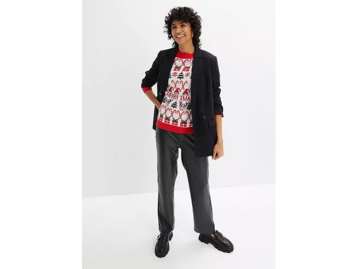 B.P.C sweter dzianinowy świąteczny we wzory 48/50.