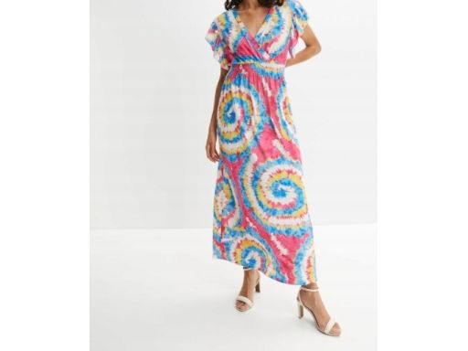 B.P.C długa sukienka maxi w kolorowe wzory ^36/38
