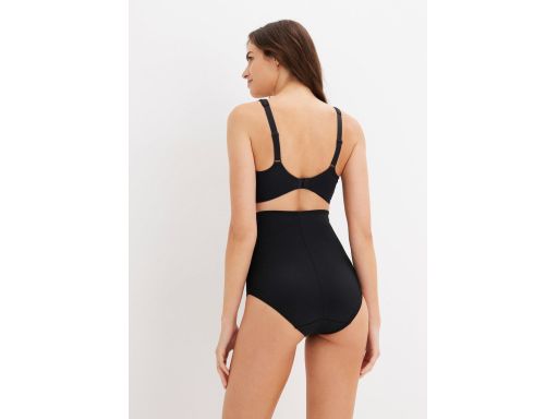 B.P.C. majtki modelujące wysoki stan czarne ze srebnym połyskiem ^42