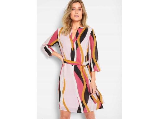 AD8295 sukienka koszulowa we wzory 38.