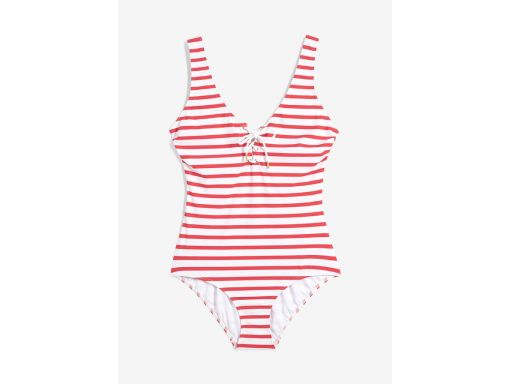 B.P.C kostium kąpielowy biało-czerwony w paski i ze sznurowaniem ^48