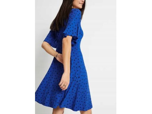 B.P.C sukienka niebieska we wzory dżersejowa r.40/42