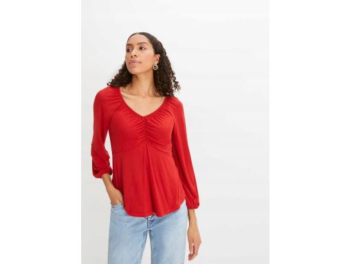 B.P.C bluzka czerwona marszczenia r.36/38