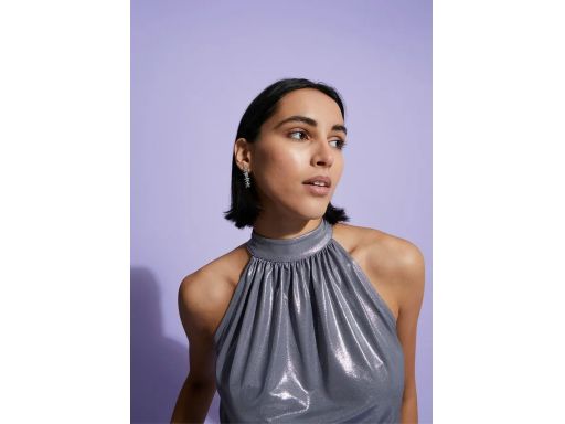 B.P.C top srebrny odkryte ramiona luźny fason ^44/46