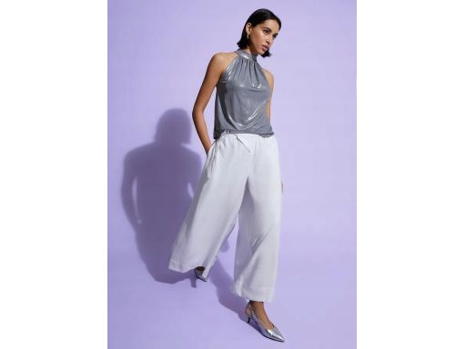 B.P.C top srebrny odkryte ramiona luźny fason ^44/46