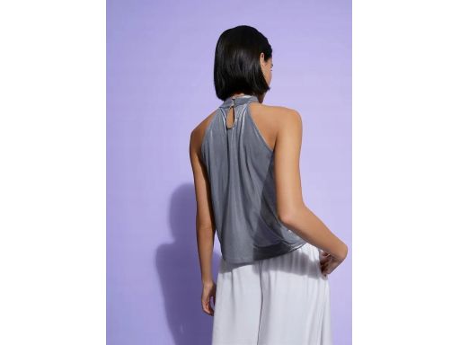 B.P.C top srebrny odkryte ramiona luźny fason ^44/46