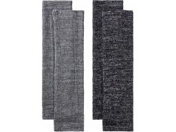 B.P.C ocieplacze dzianinowe 2-pak czarne i szare ze srebrnym r.uniwers